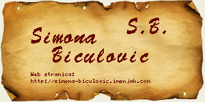 Simona Biculović vizit kartica